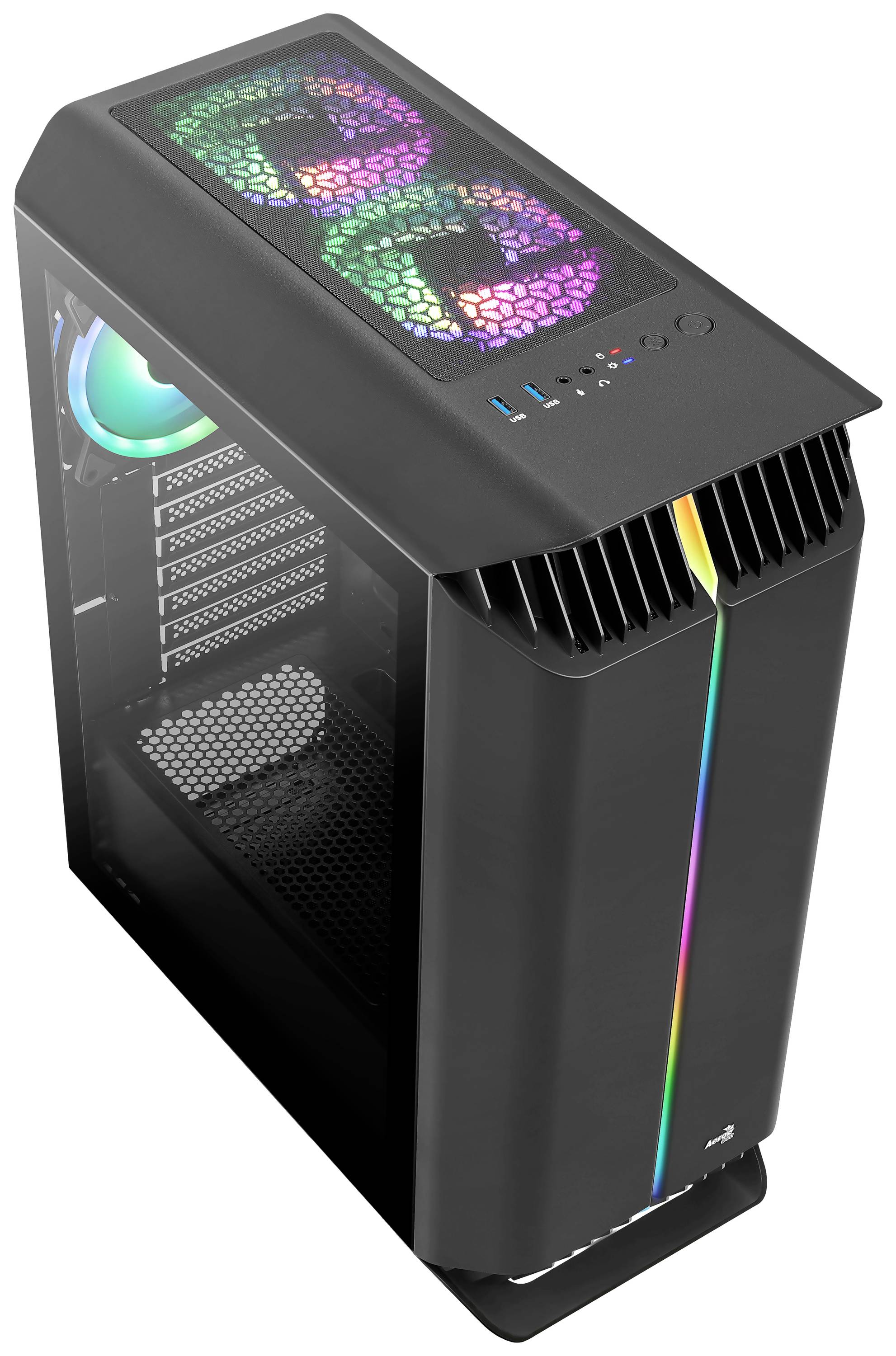 AeroCool Gladiator Duo Midi-Tower PC-Gehäuse Schwarz