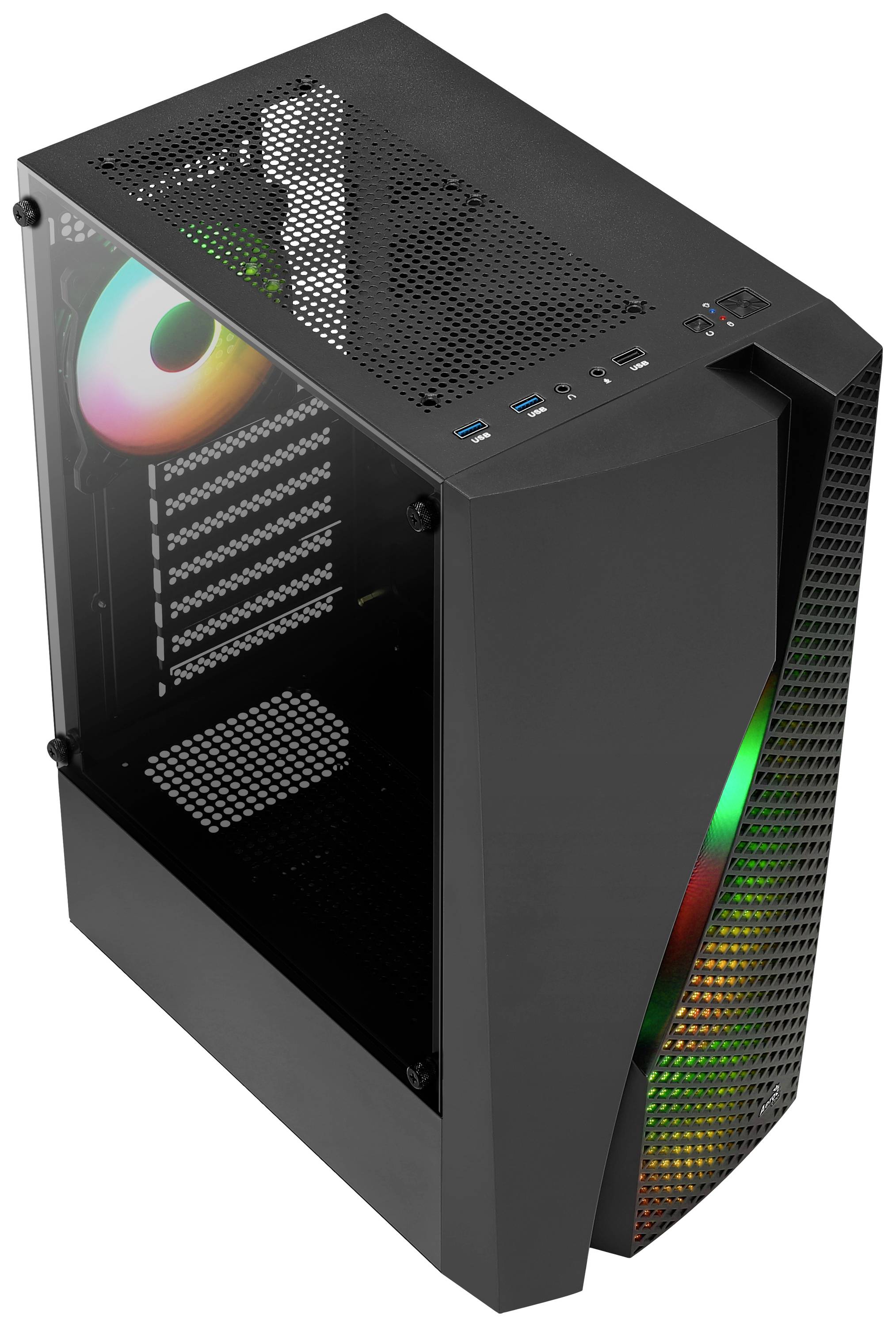 AeroCool WAVEBKV3 Midi-Tower PC-Gehäuse Schwarz