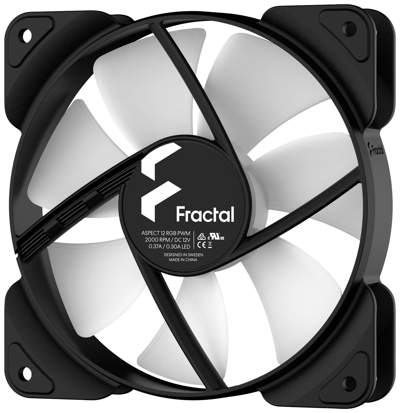 Fractal Design Aspect 12 RGB PWM PC-Gehäuse-Lüfter Schwarz