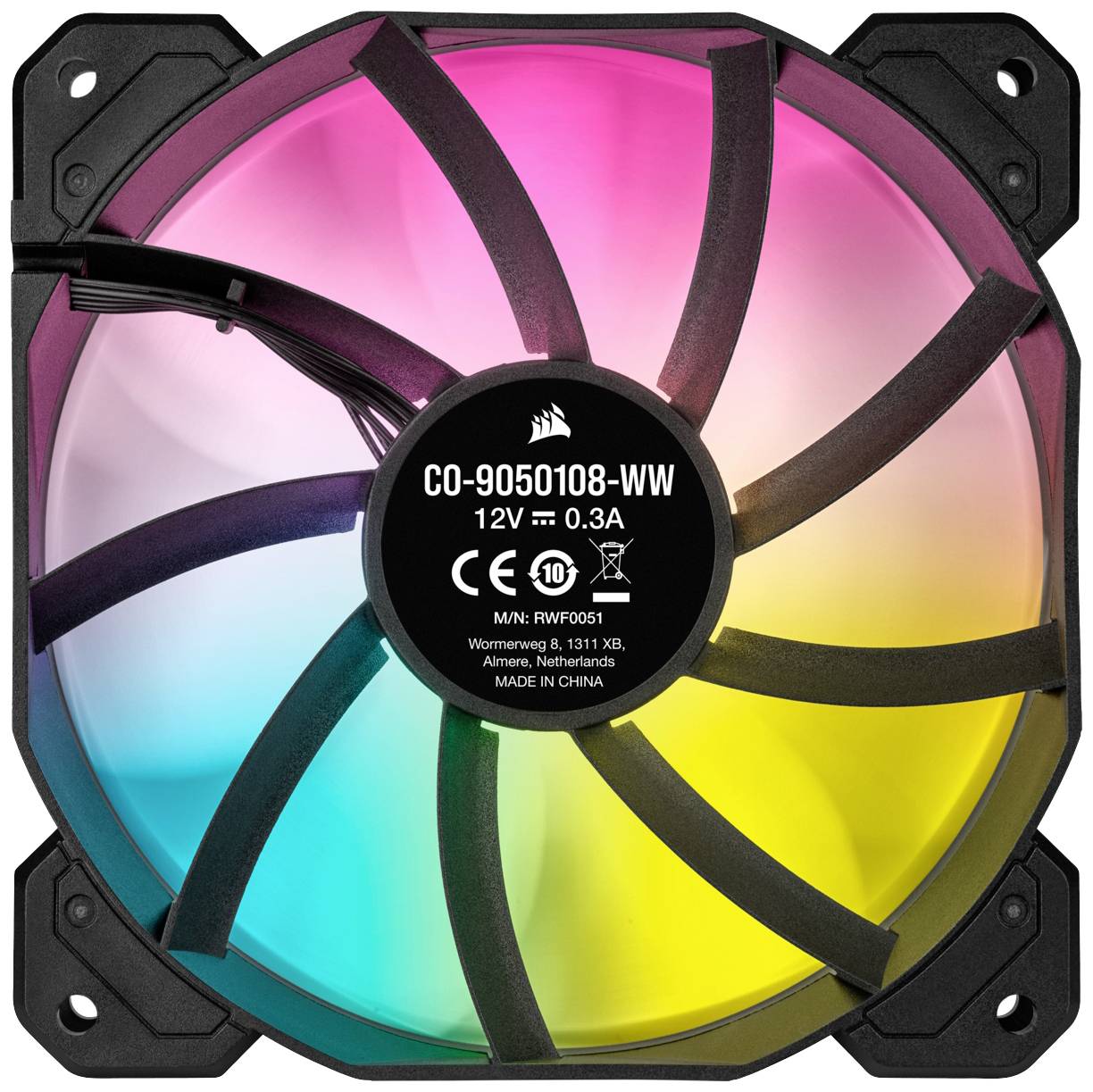 Corsair SP120 RGB ELITE PC-Gehäuse-Lüfter Schwarz