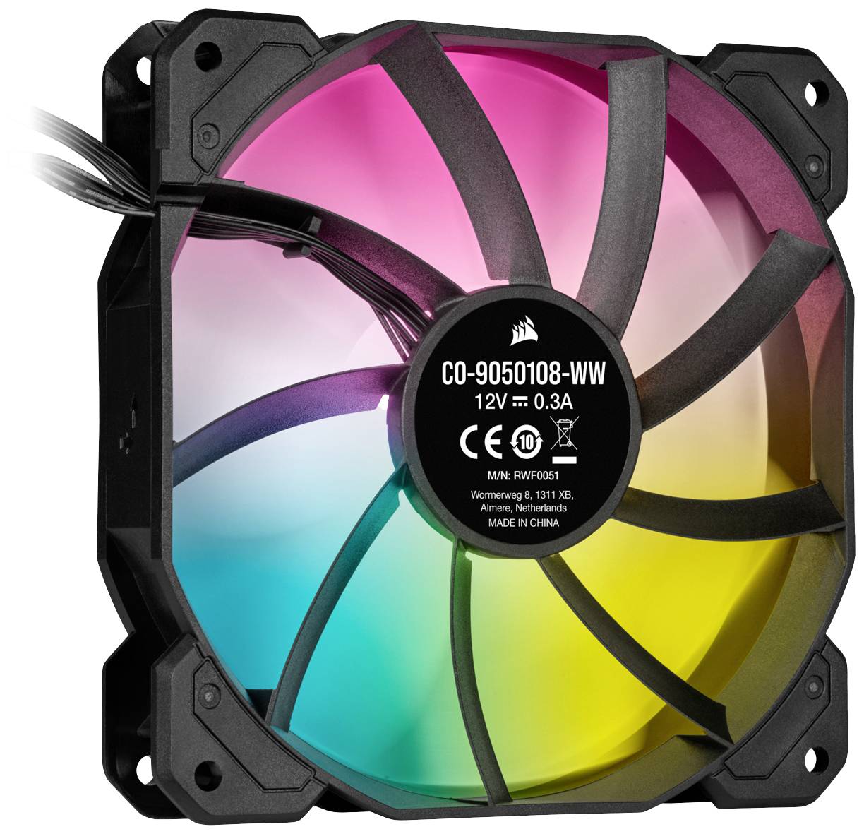 Corsair SP120 RGB ELITE PC-Gehäuse-Lüfter Schwarz
