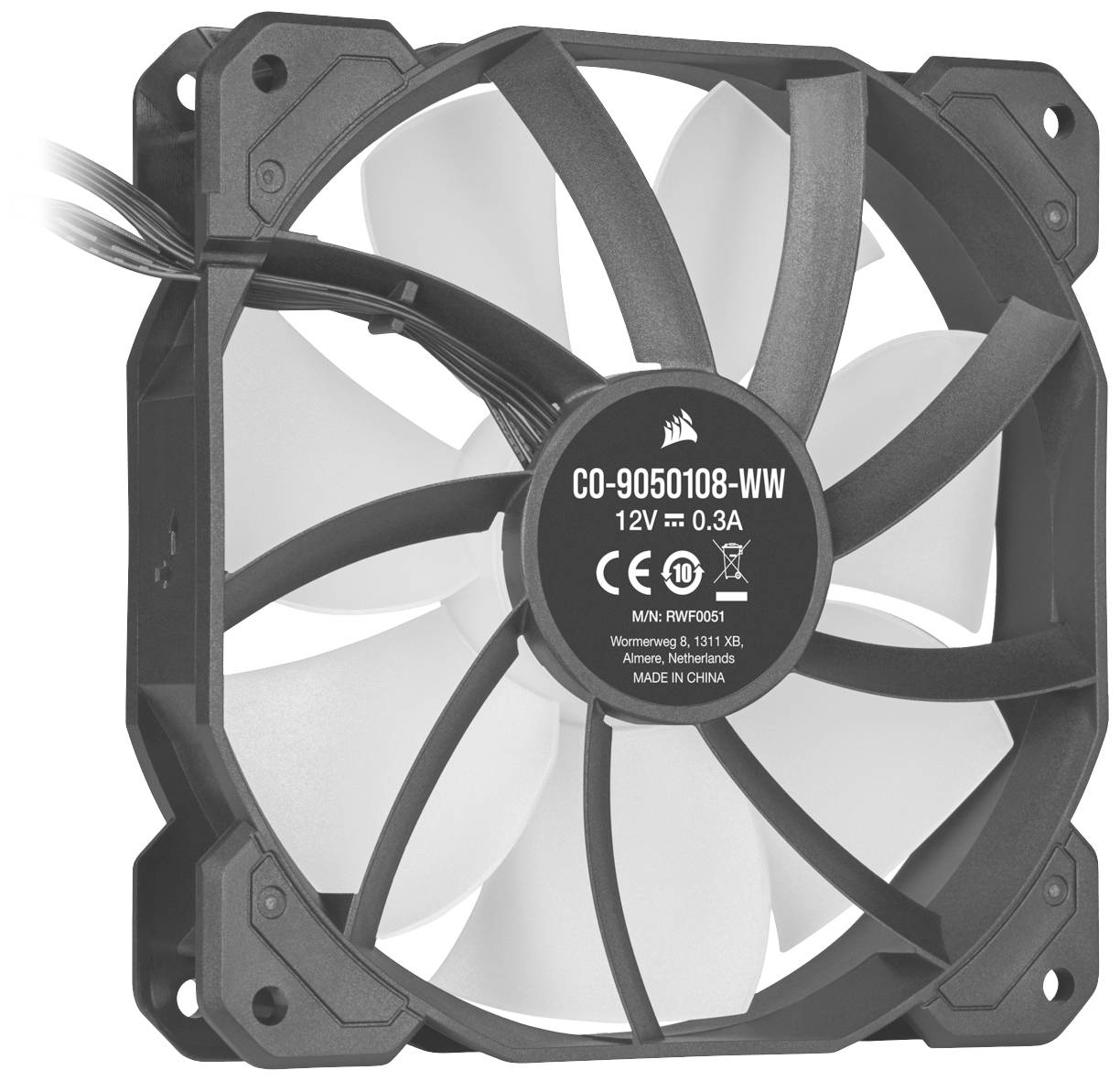 Corsair SP120 RGB ELITE PC-Gehäuse-Lüfter Schwarz