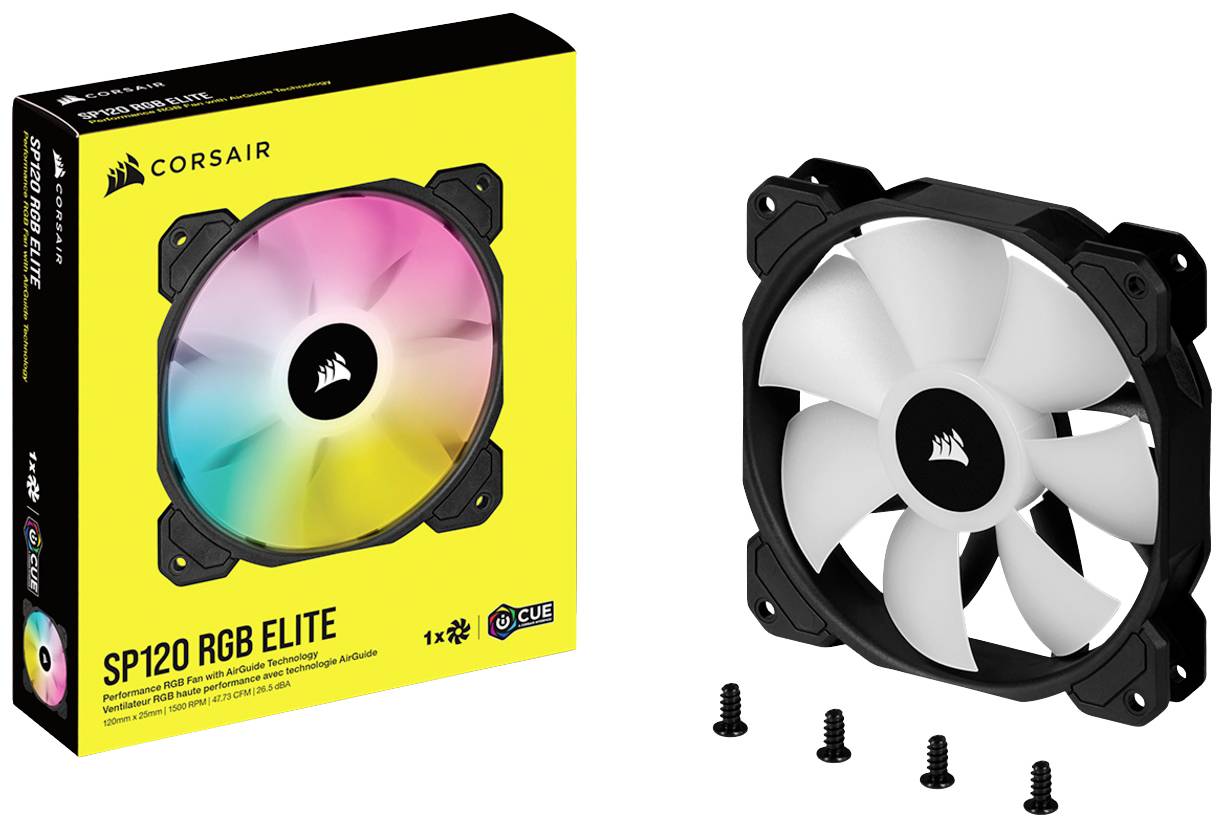 Corsair SP120 RGB ELITE PC-Gehäuse-Lüfter Schwarz