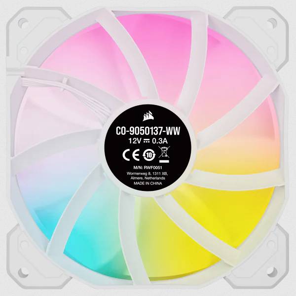 Corsair SP120 RGB ELITE PC-Gehäuse-Lüfter Weiß