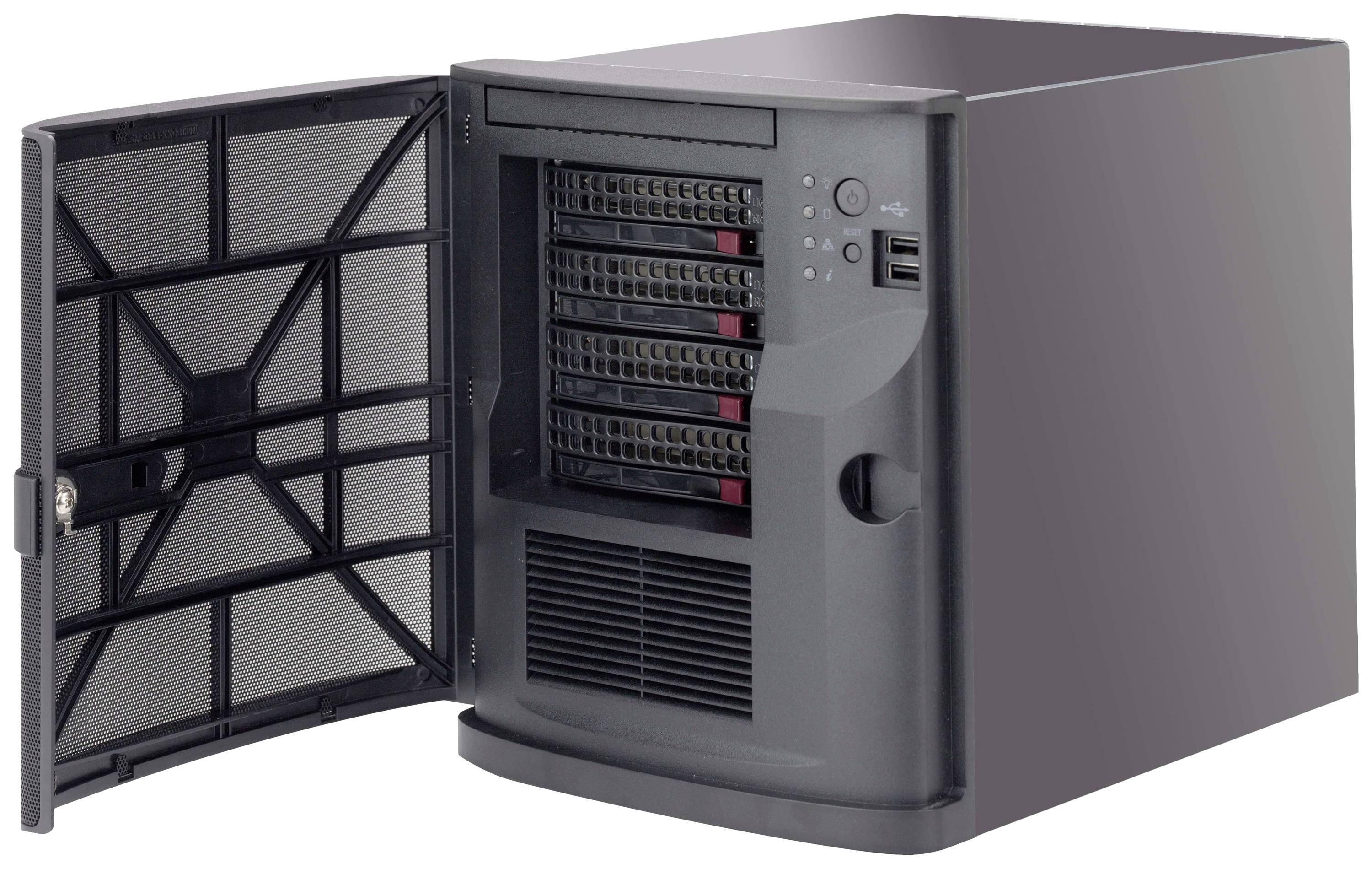 Supermicro CSE-721TQ-350B Mini-Tower PC-Gehäuse Schwarz