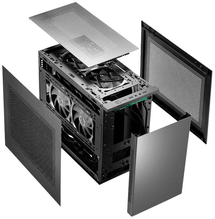 Inter-Tech IM-1 POCKET Micro-Tower PC-Gehäuse Schwarz