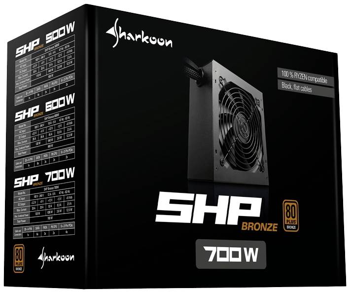 Sharkoon SHP Bronze PC Netzteil 700 W 80PLUS® Bronze
