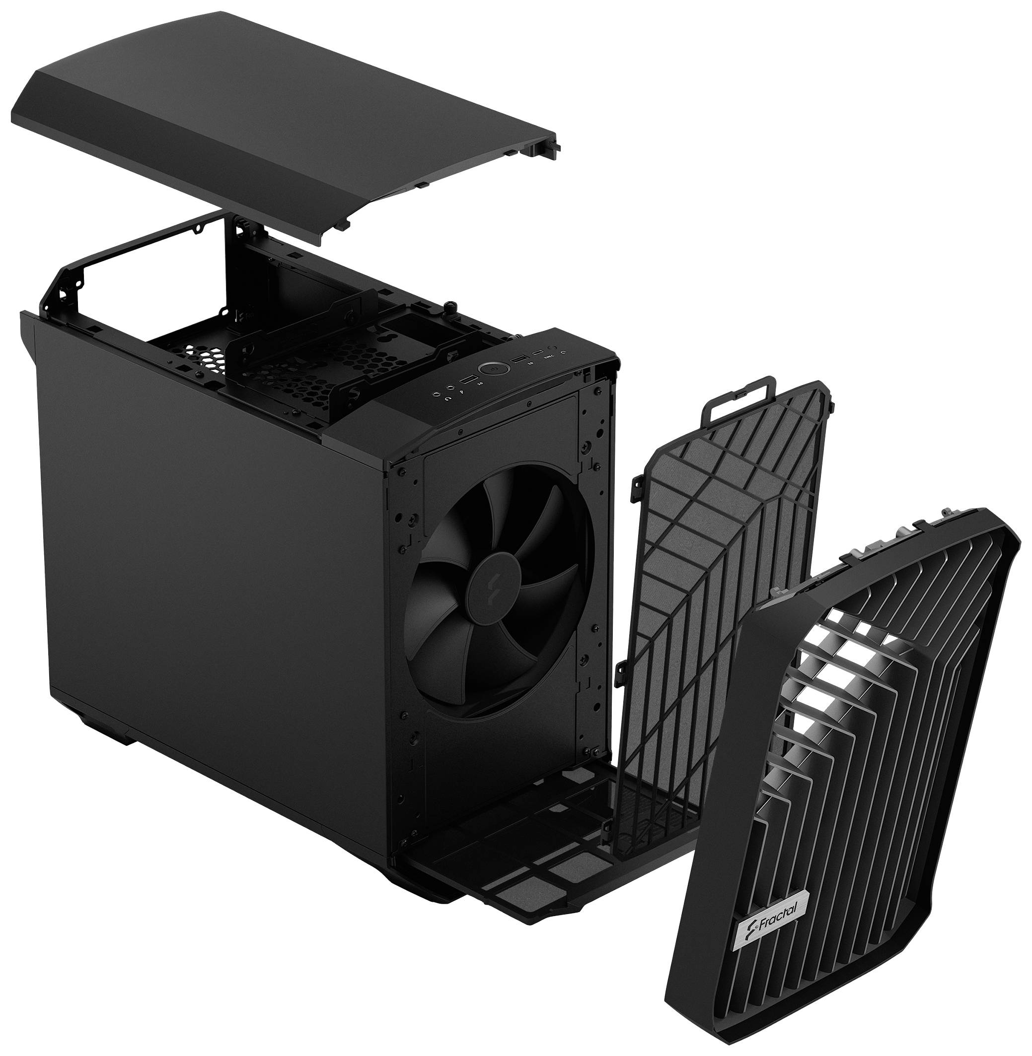 Fractal Design Torrent Nano Micro-Tower PC-Gehäuse Schwarz