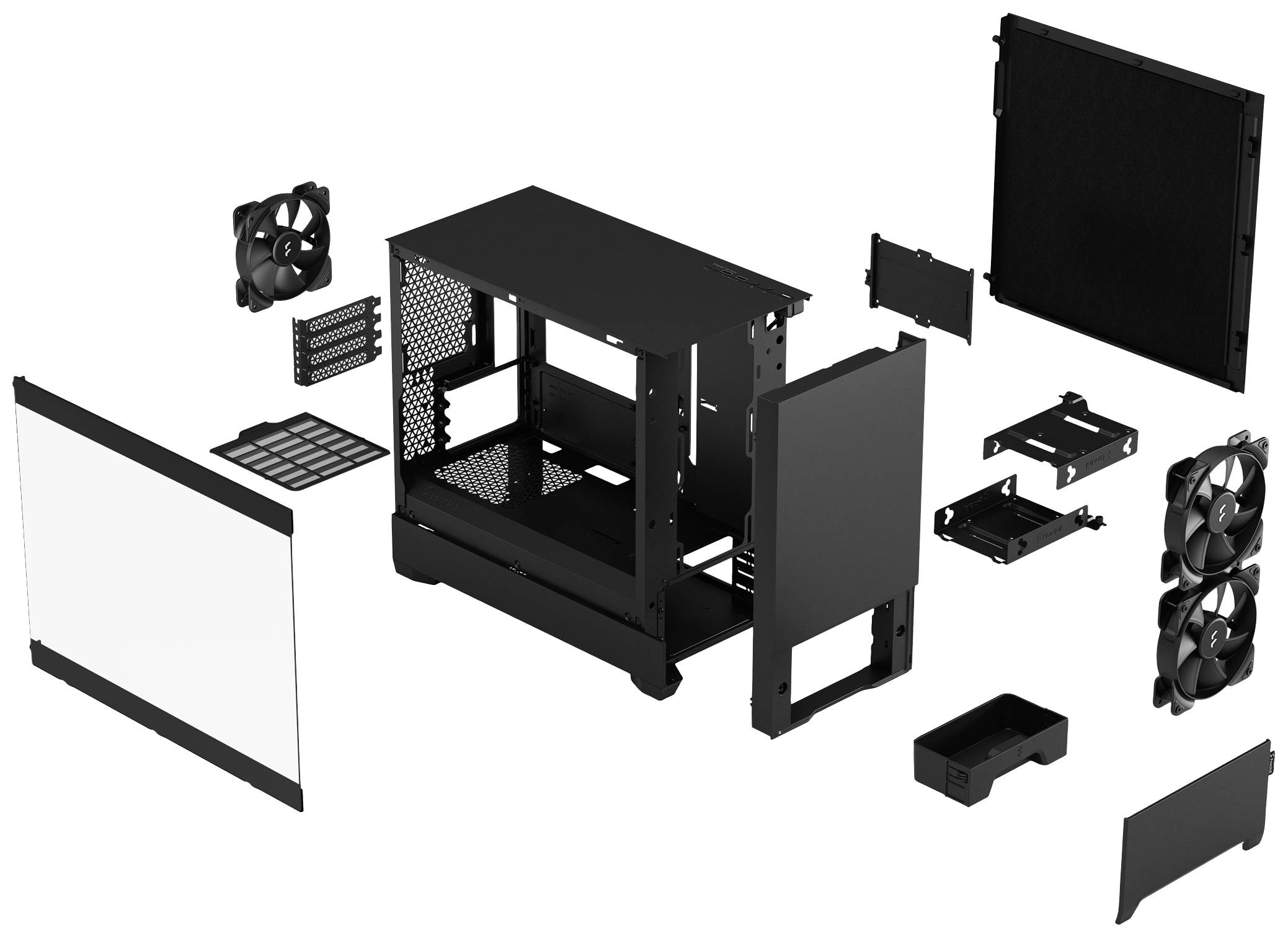 Fractal Design Pop Mini Silent Mini-Tower PC-Gehäuse Schwarz