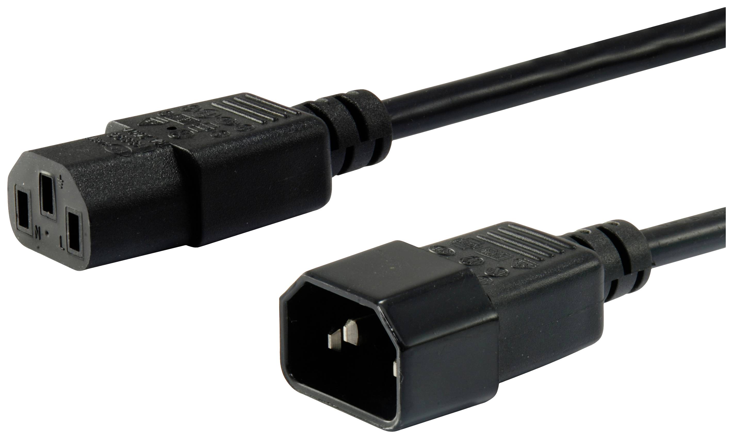 Equip Strom Anschlusskabel 3 m Schwarz