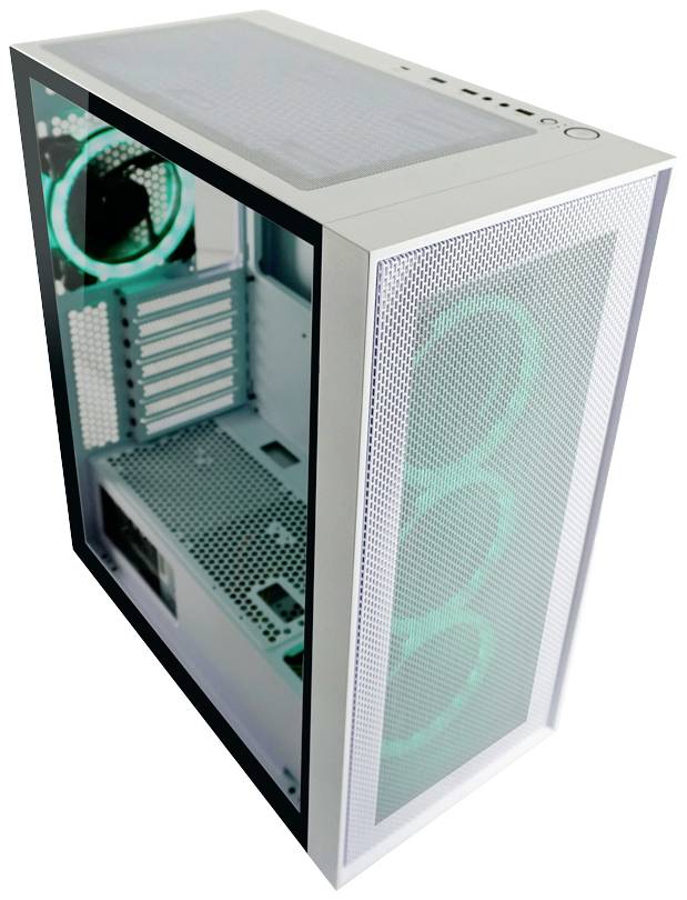LC Power Gaming 802W Midi-Tower PC-Gehäuse Weiß