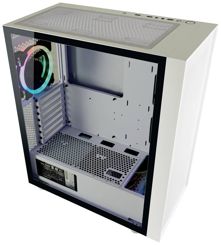LC Power Gaming 802W Midi-Tower PC-Gehäuse Weiß