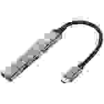 Equip 128961 4 Port USB-C® (USB 3.2 Gen 2) Multiport Hub Schwarz, Grau