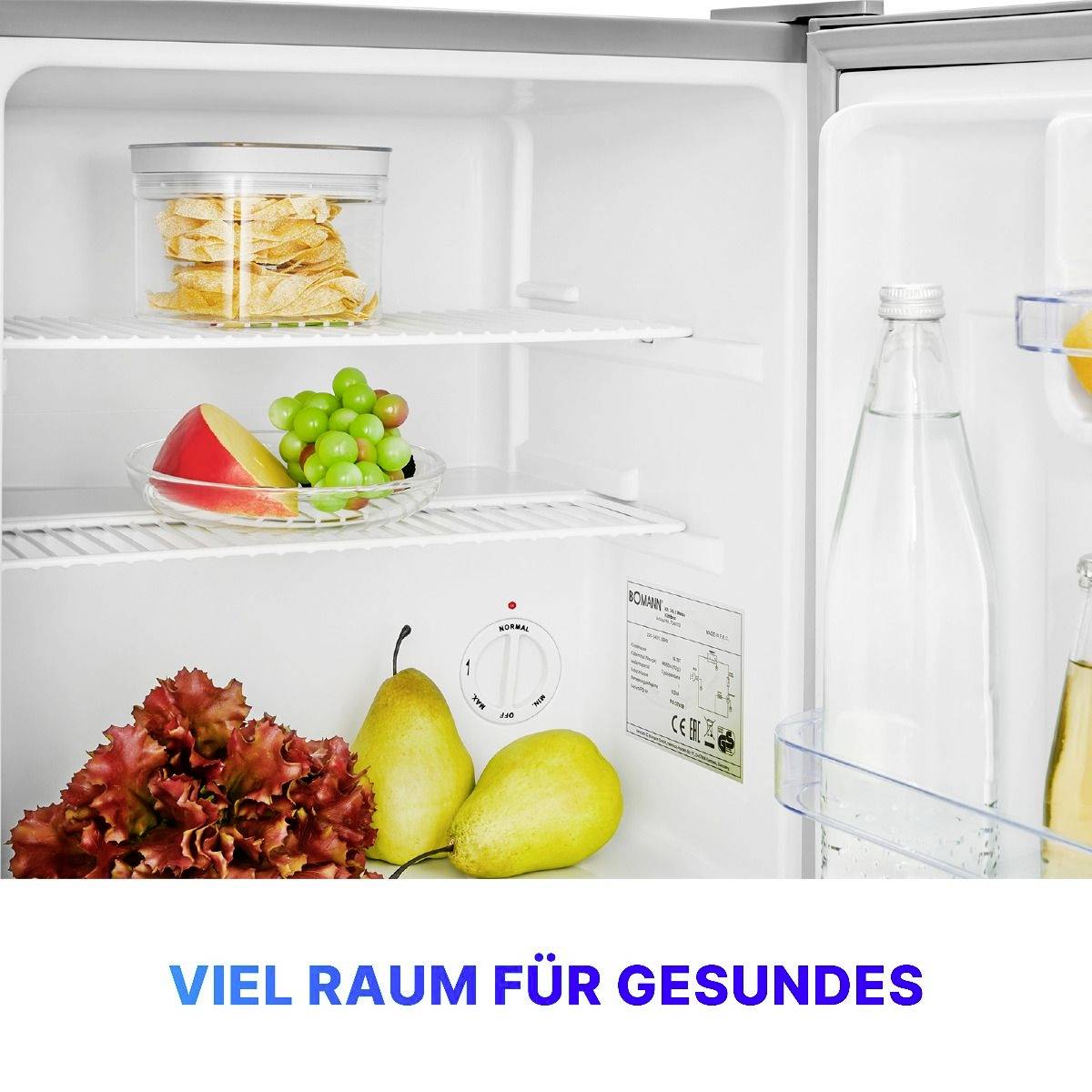 Bomann KB 7346 ix-look Kühlschrank EEK: E (A - G) 42 l Standgerät Inox