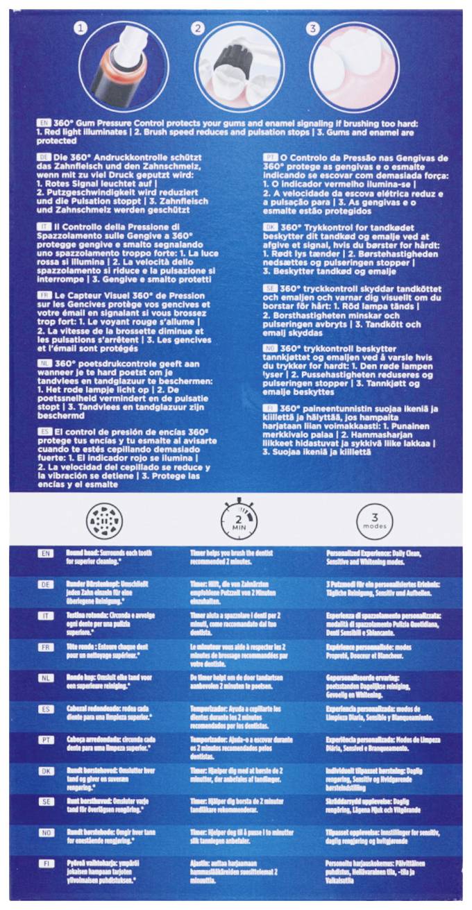 Oral-B Pro 3 3000 Pure Clean 350376 Elektrische Zahnbürste Rotierend/Oszilierend/Pulsieren Schwarz