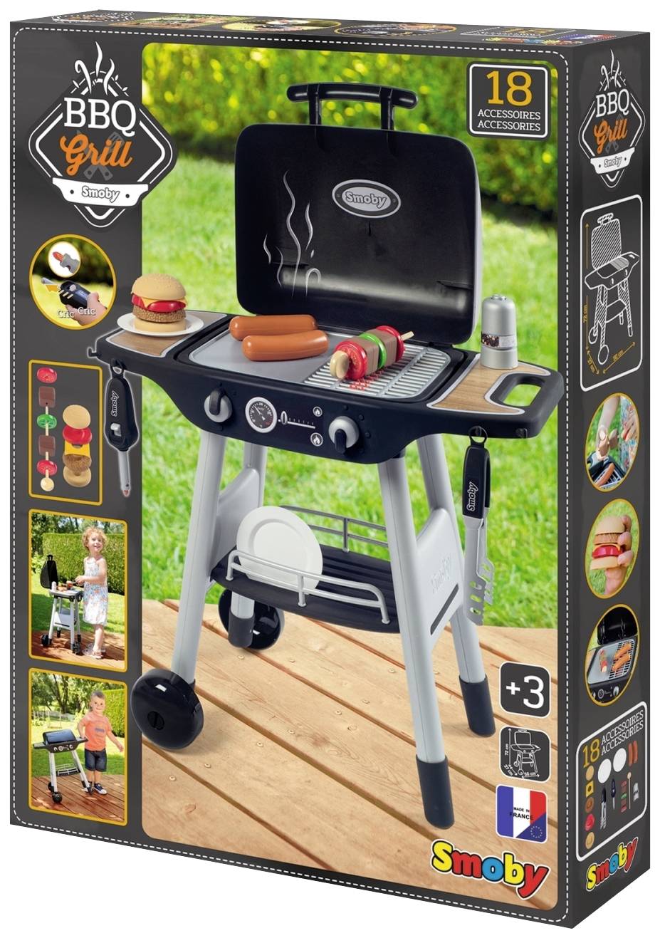 Smoby Barbecue Kindergrill mit 18 Zubehörteilen