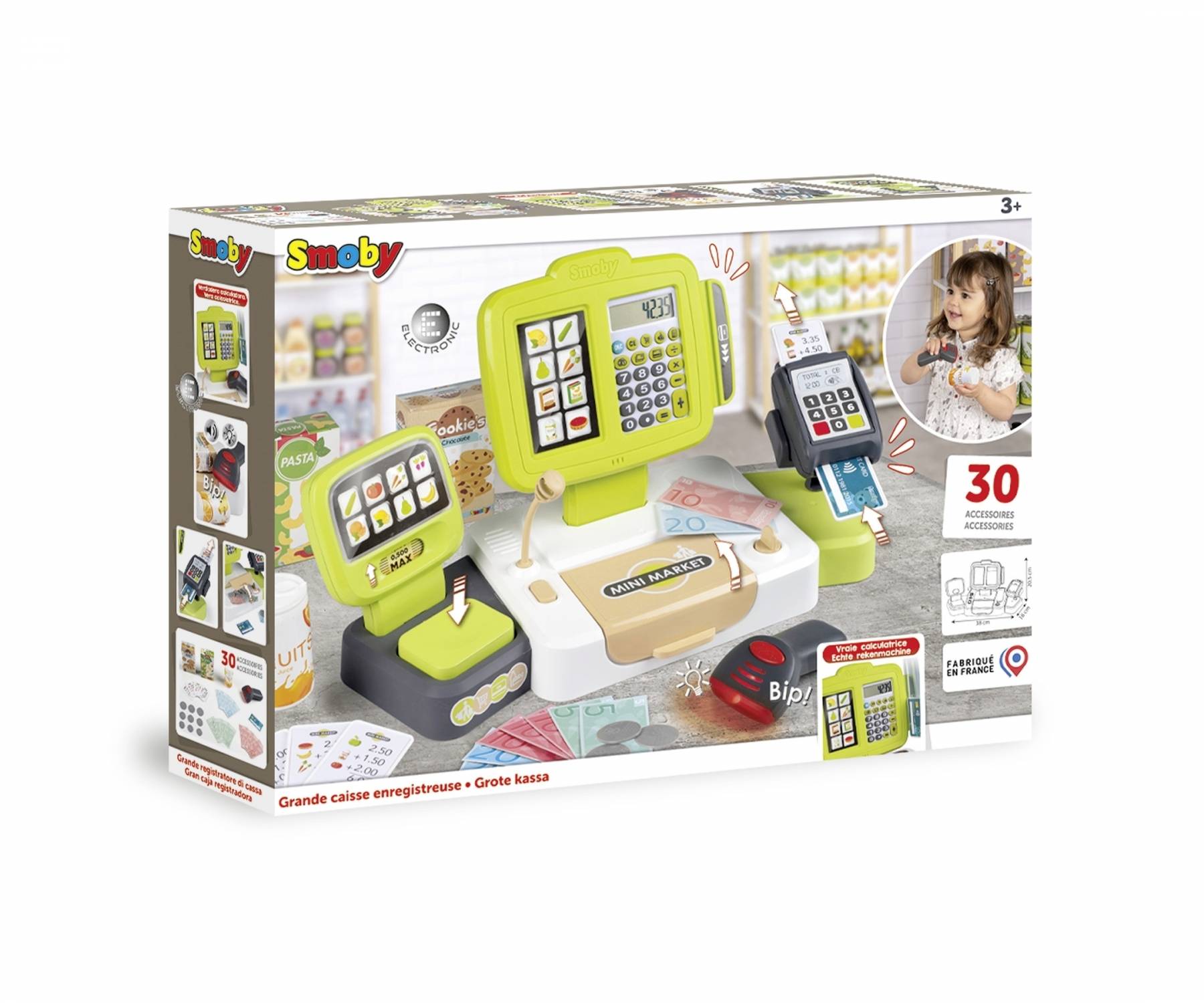 Elektronische Supermarktkasse XL mit echter Taschenrechnerfunktion