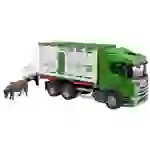 Bruder Scania Super 560R Tiertransporter mit Rind Fertigmodell Nutzfahrzeug Modell Bruder Scania Super 560R Tiertransporter mit Rind Fertigmodell Nutzfahrzeug Modell