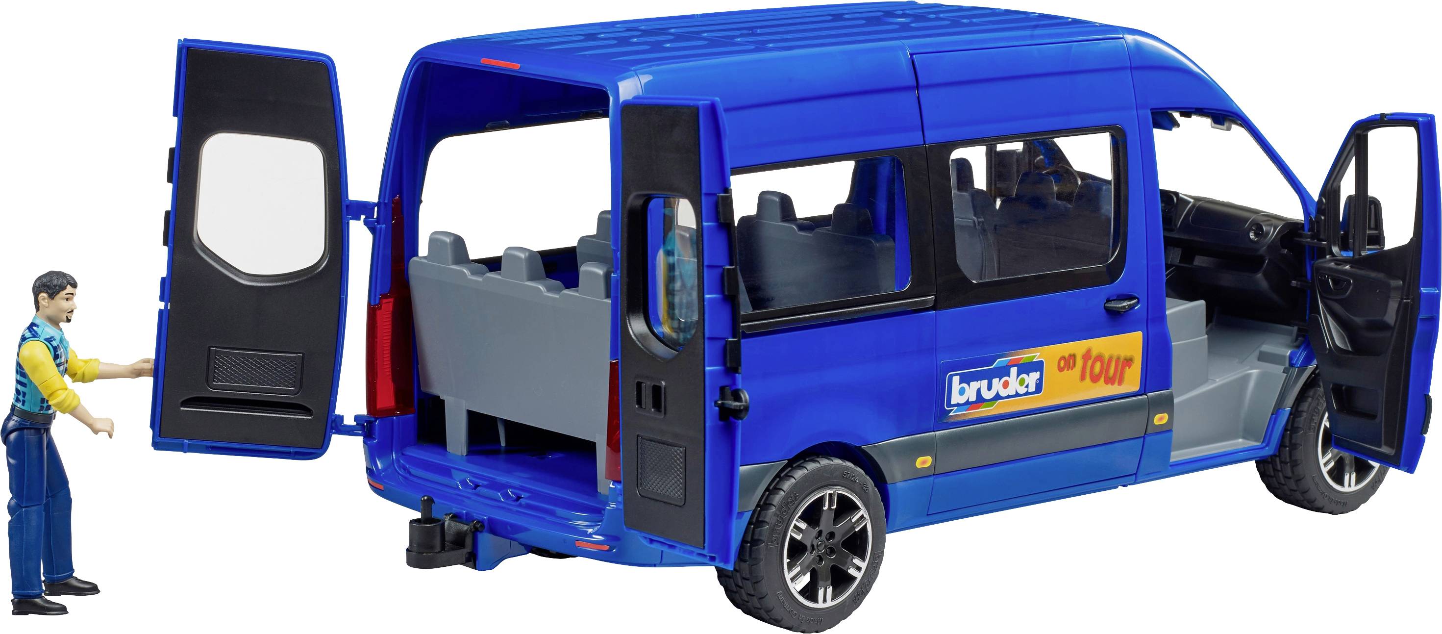 Bruder Mercedes Benz Sprinter Transfer mit Fahrer Fertigmodell Nutzfahrzeug Modell
