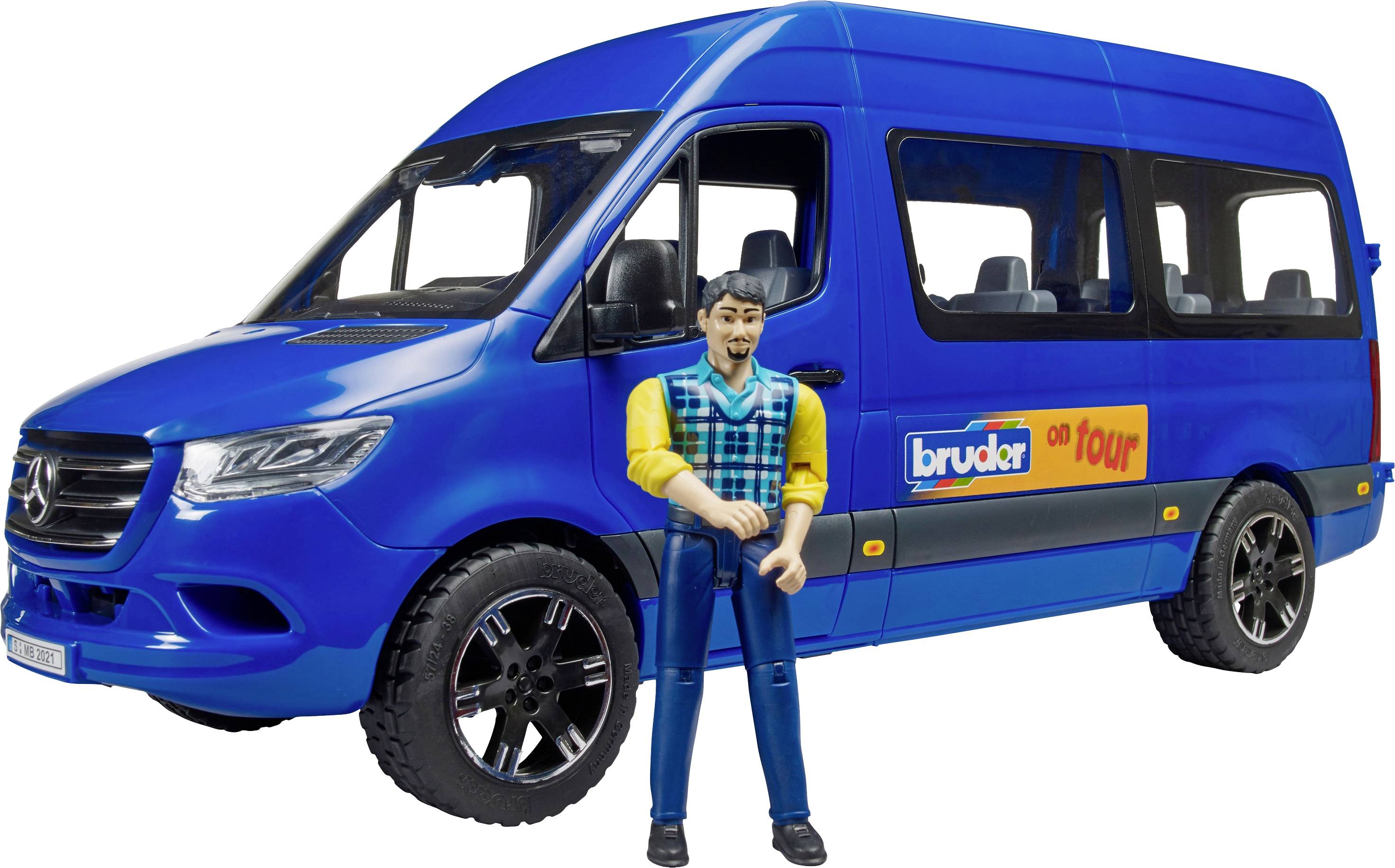 Bruder Mercedes Benz Sprinter Transfer mit Fahrer Fertigmodell Nutzfahrzeug Modell