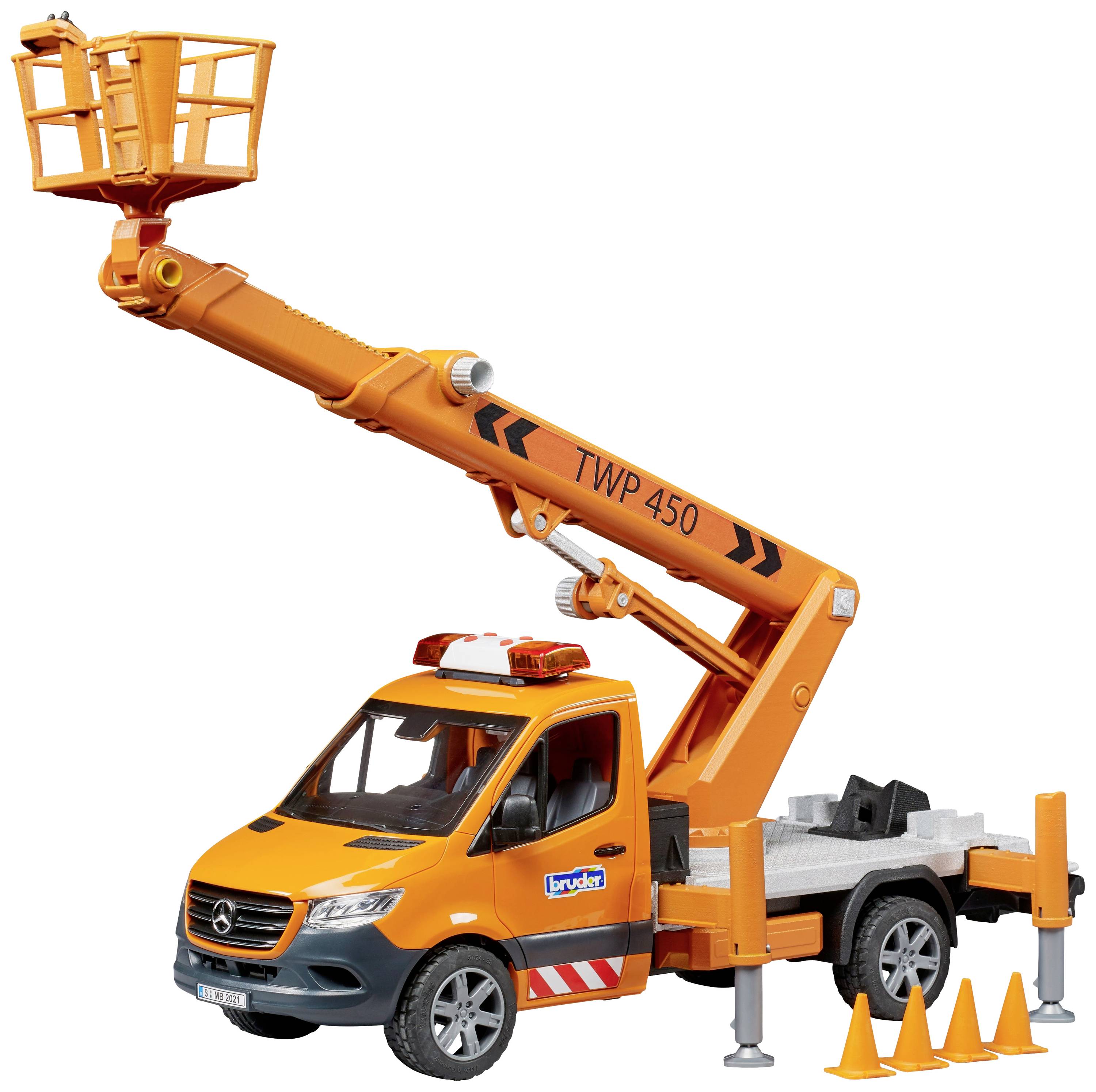 Bruder Mercedes Benz Sprinter Arbeitsbühne mit Light und Sound Modul Fertigmodell Nutzfahrzeug Mode