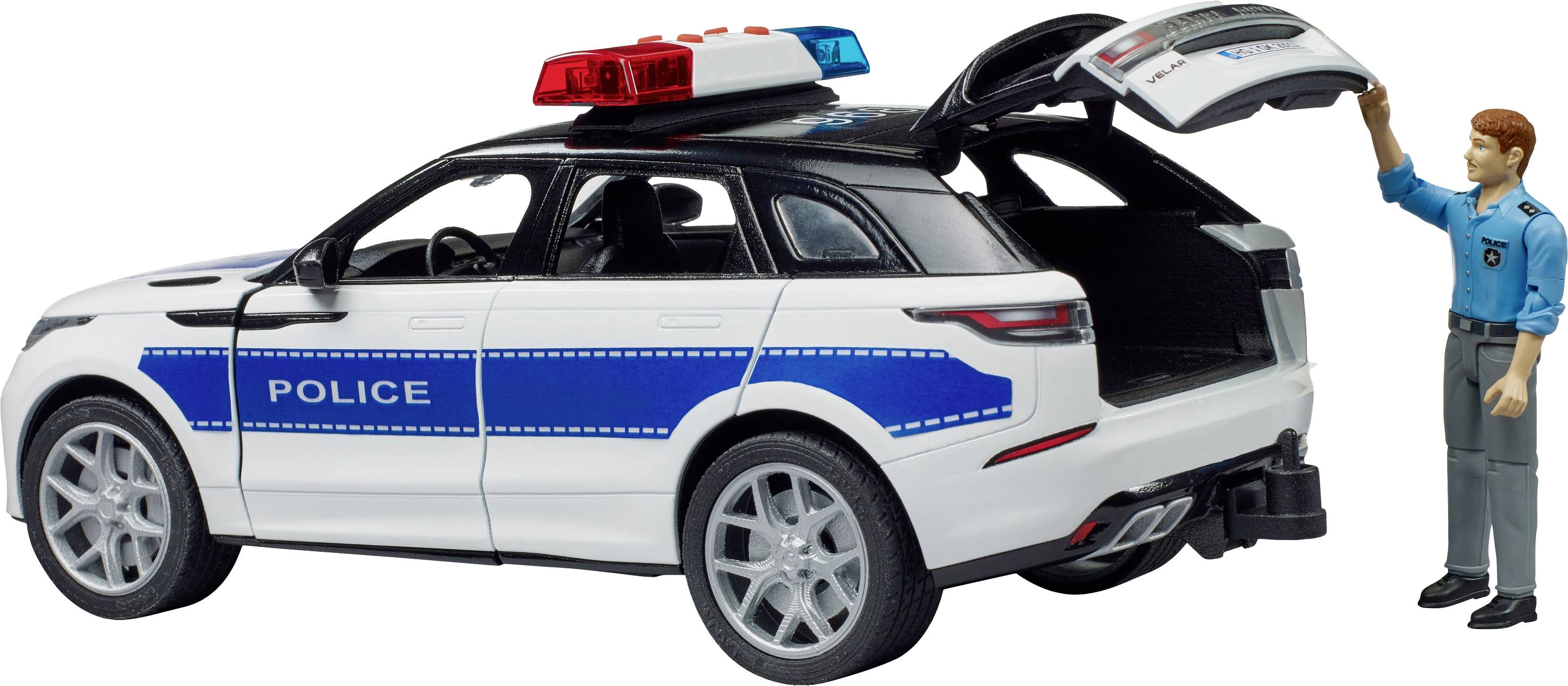 Bruder Einsatzfahrzeug Modell Velar Polizei Fertigmodell PKW Modell
