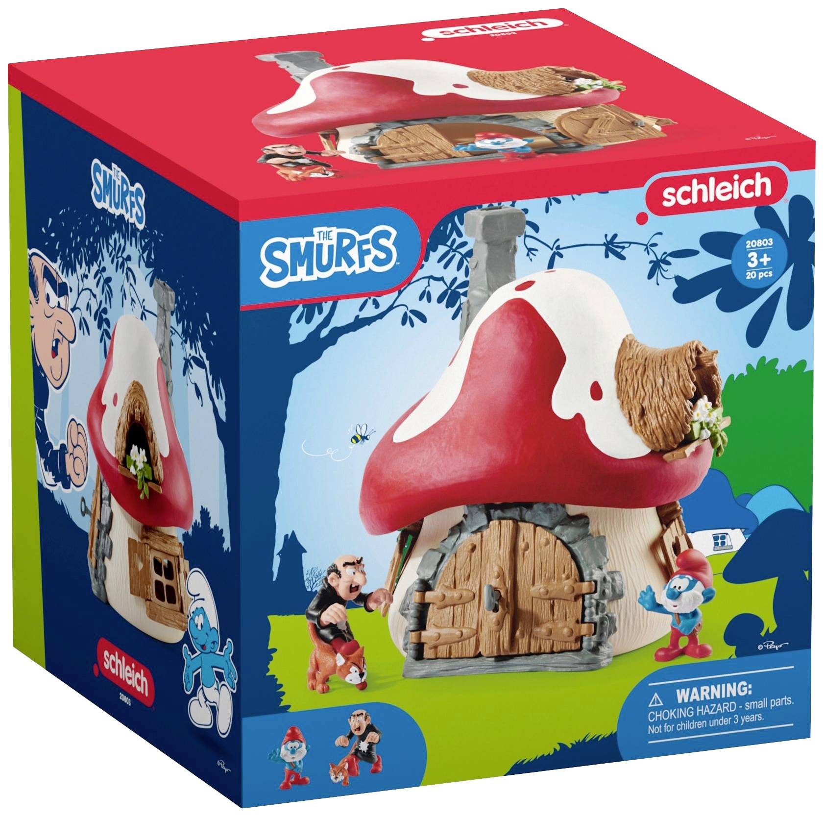Schleich Schlumpf Haus mit 2 Figuren