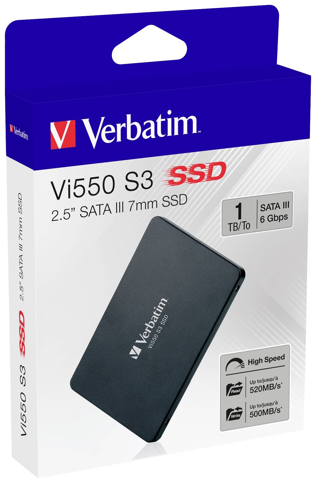 Verbatim VI550 S3 1 TB Interne SATA SSD 6.35 cm (2.5 Zoll) SATA 6 Gb/s Retail 49353