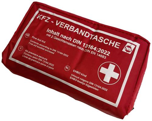 IWH 023511 KFZ-Verbandtasche rot DIN 13164:2022 Verbandtasche Pkw DIN 13164 02-2022 1 Set