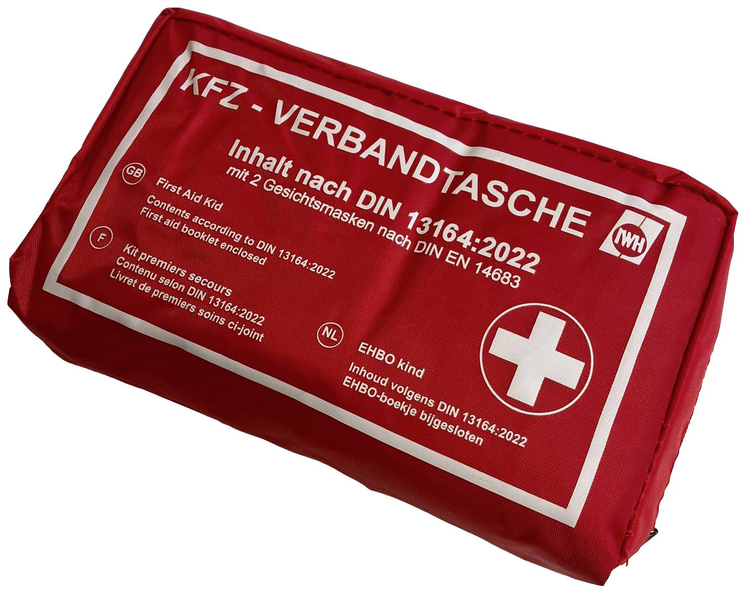 IWH 023511 KFZ-Verbandtasche "rot" DIN 13164:2022 Verbandtasche Pkw DIN 13164 02-2022 1 Set