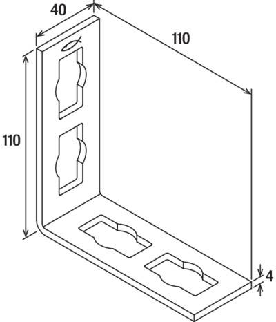 Fischer PFAF 4 zl Verbindungselement 110mm 542724 25 St. (L x B x H) 110 x 40 x 110mm