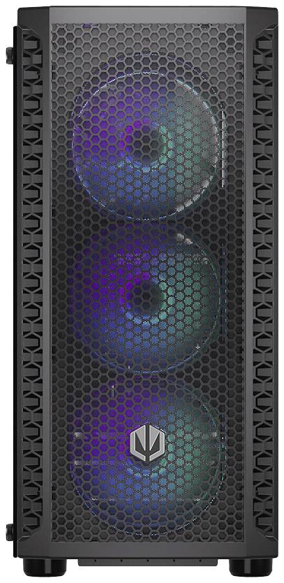 endorfy Signum 300 ARGB Midi-Tower PC-Gehäuse Schwarz 4 Vorinstallierte LED Lüfter, Seitenfenster, Staubfilter