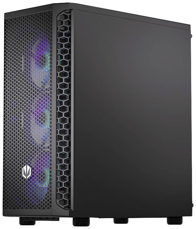 endorfy Signum 300 ARGB Midi-Tower PC-Gehäuse Schwarz 4 Vorinstallierte LED Lüfter, Seitenfenster, Staubfilter