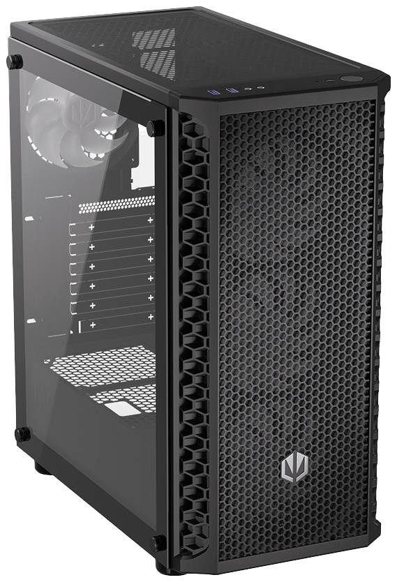 endorfy Signum 300 ARGB Midi-Tower PC-Gehäuse Schwarz 4 Vorinstallierte LED Lüfter, Seitenfenster, Staubfilter