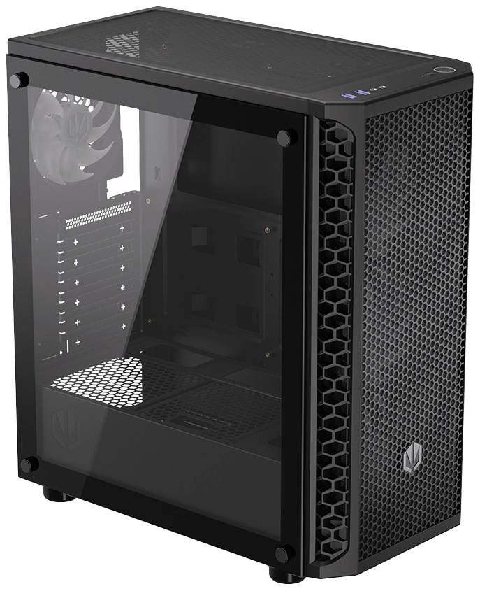 endorfy Signum 300 ARGB Midi-Tower PC-Gehäuse Schwarz 4 Vorinstallierte LED Lüfter, Seitenfenster, Staubfilter