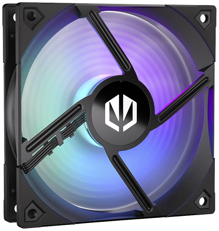 endorfy Fluctus 120 PWM ARGB PC-Gehäuse-Lüfter Schwarz (B x H x T) 120 x 120 x 25 mm inkl. LED-Beleuchtung