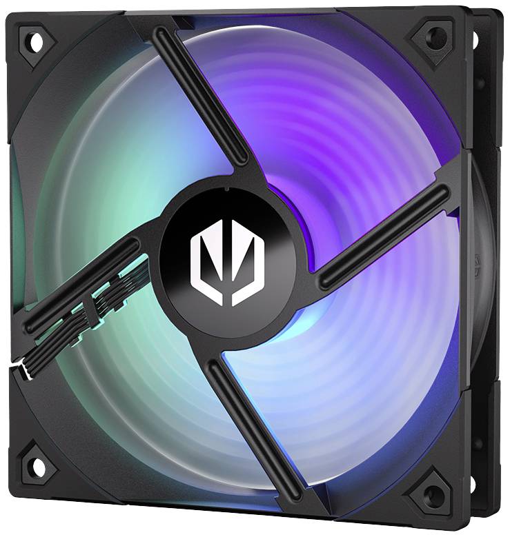 endorfy Fluctus 120 PWM ARGB PC-Gehäuse-Lüfter Schwarz (B x H x T) 120 x 120 x 25 mm inkl. LED-Beleuchtung