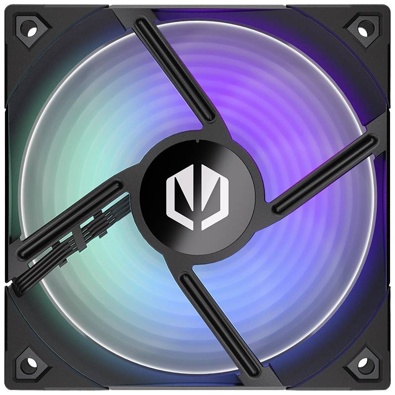 endorfy Fluctus 120 PWM ARGB PC-Gehäuse-Lüfter Schwarz (B x H x T) 120 x 120 x 25 mm inkl. LED-Beleuchtung