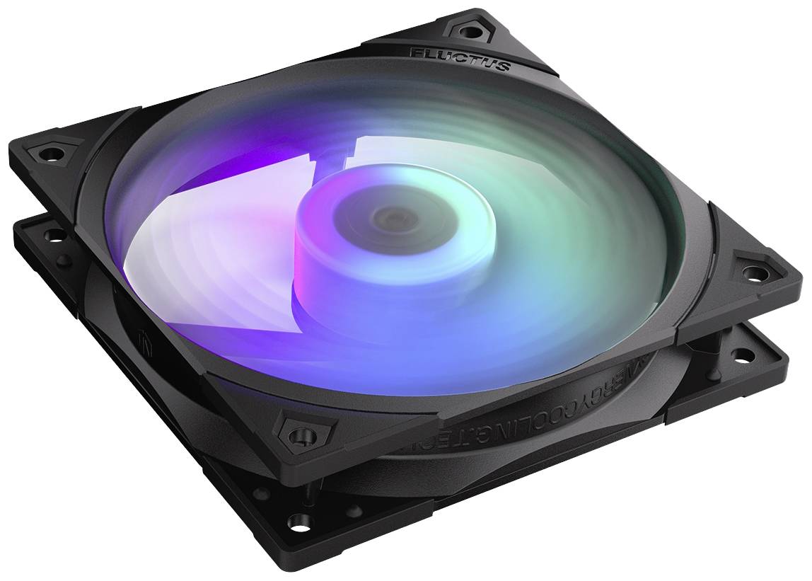 endorfy Fluctus 120 PWM ARGB PC-Gehäuse-Lüfter Schwarz (B x H x T) 120 x 120 x 25 mm inkl. LED-Beleuchtung