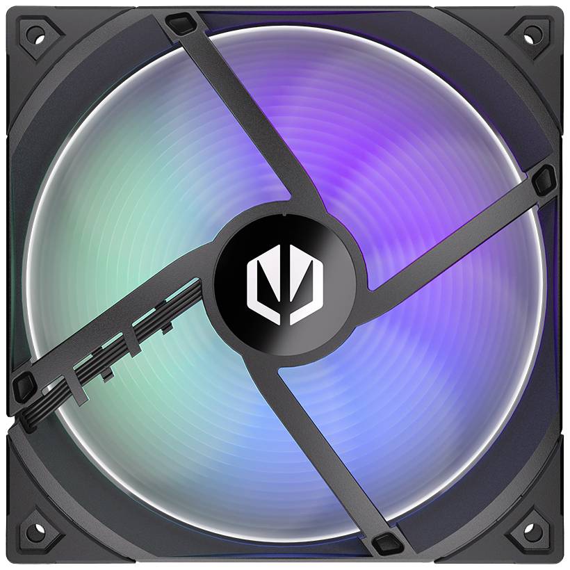endorfy Fluctus 140 PWM ARGB PC-Gehäuse-Lüfter Schwarz (B x H x T) 140 x 140 x 25 mm inkl. LED-Beleuchtung