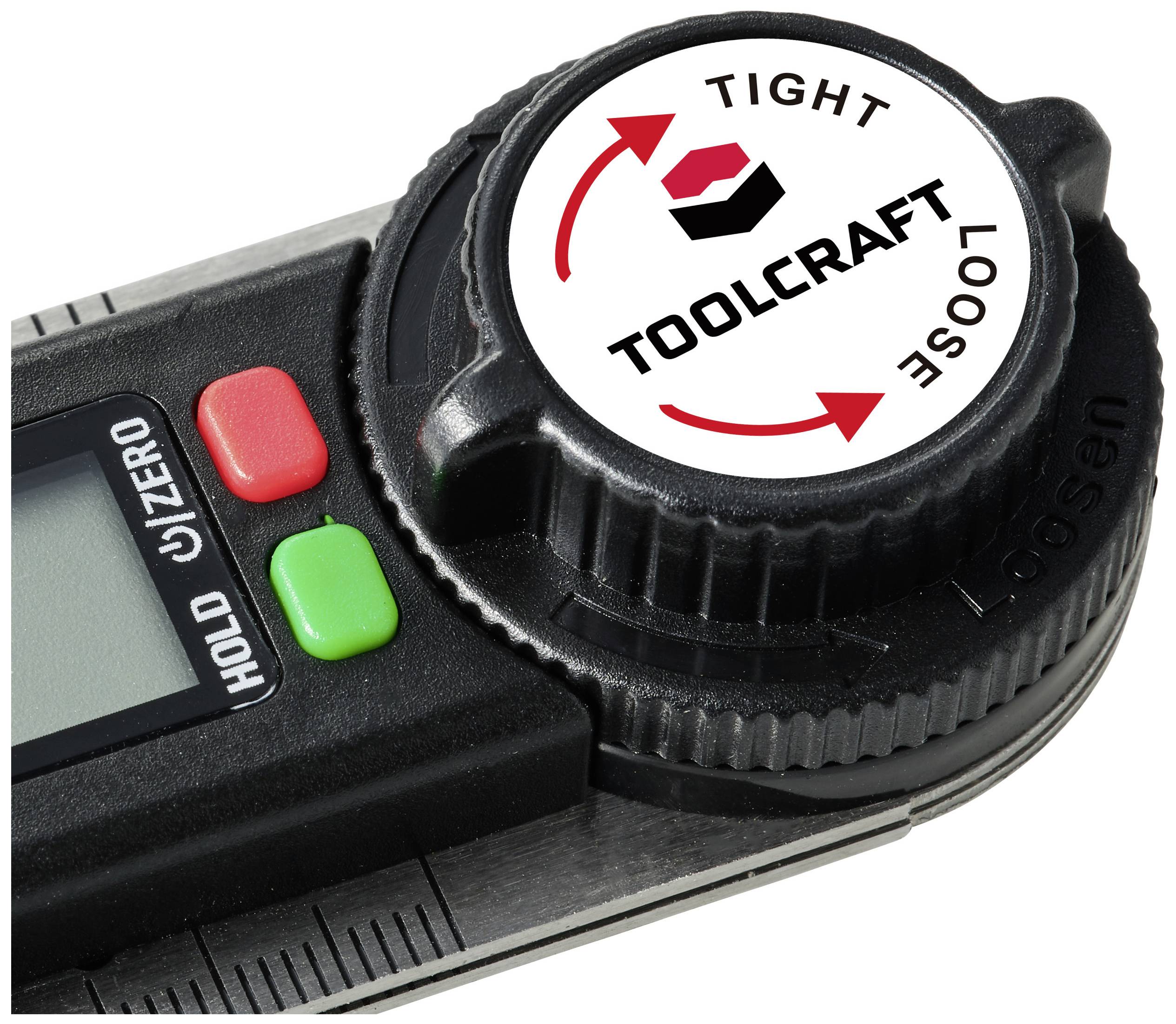 TOOLCRAFT TO-8706177 Digitaler Winkelmesser 360°