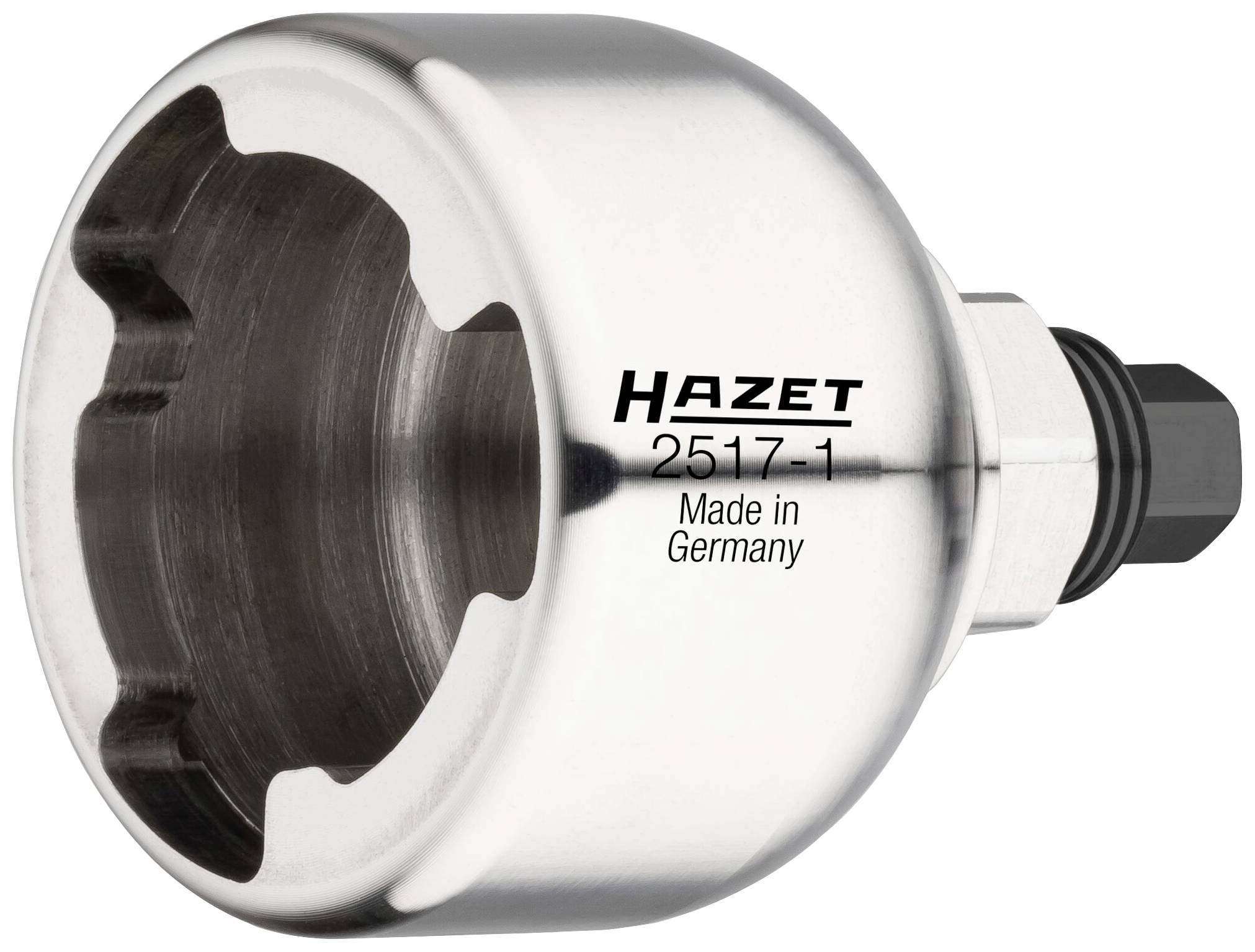 Metallisches Werkzeug mit der Aufschrift 'Hazet 2517-1 Made in Germany', verwendet für bestimmte mechanische Anwendungen.