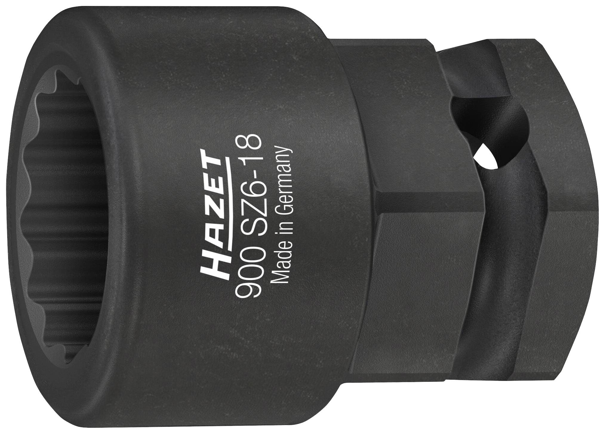 Hazet 900SZ6-18 Außen-Doppelsechskant Steckschlüsseleinsatz 18 mm Vierkant, 1/2" (12.5 mm)