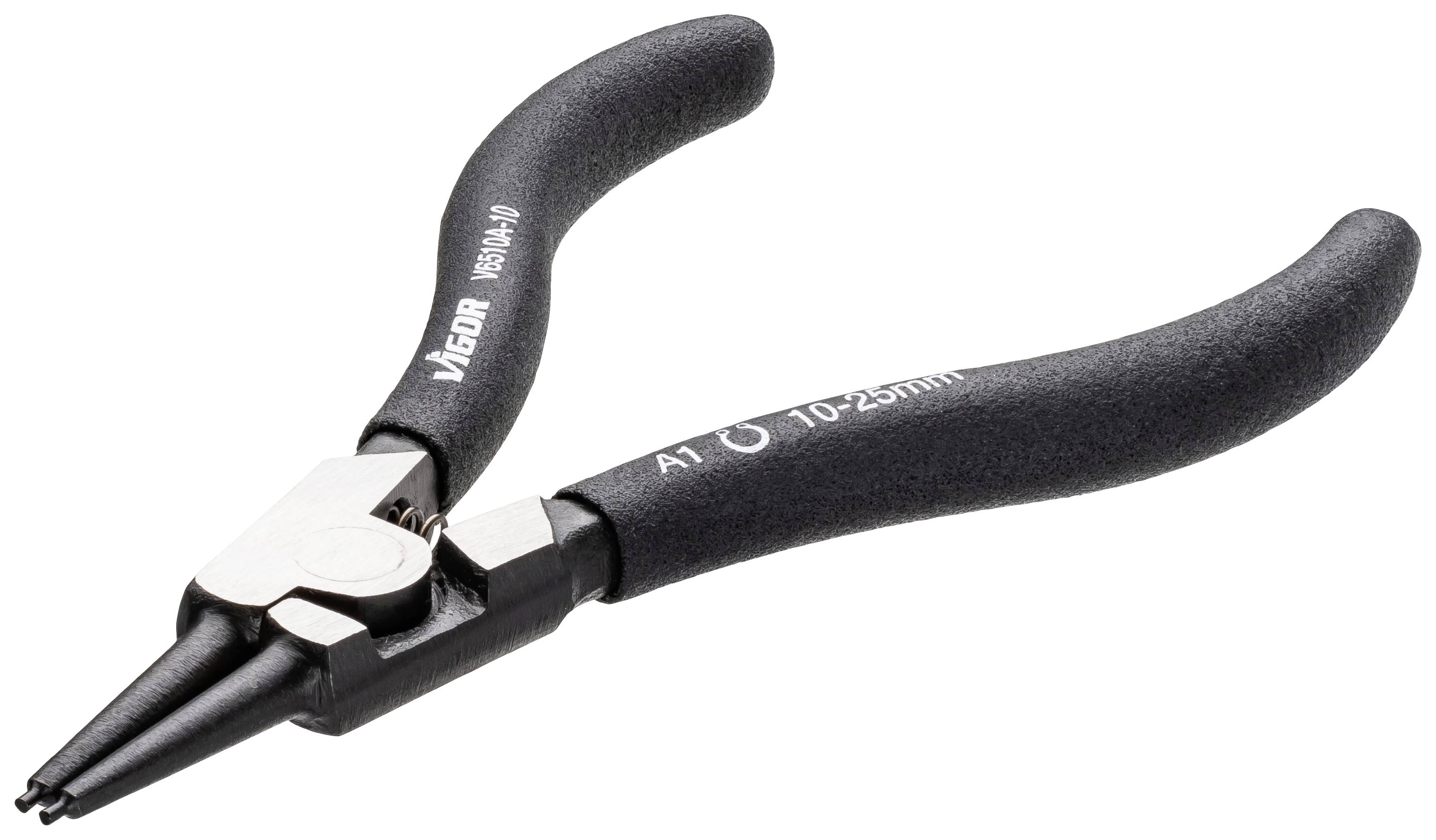 Vigor V6510A-10 Sicherungsringzange Spitzenform (Details) gerade