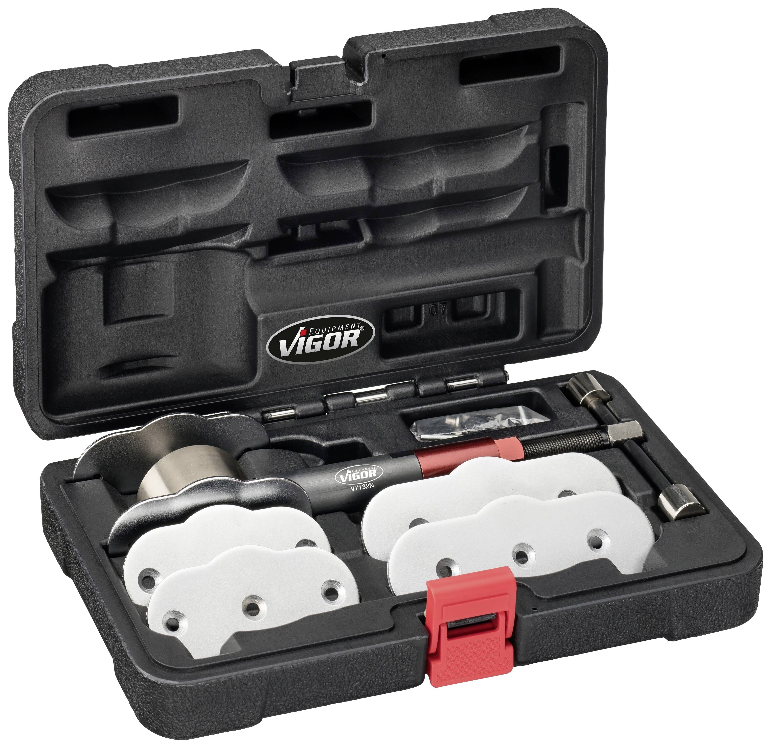 Vigor V7132N Bremskolben-Rückstellwerkzeug hydraulisch 8tlg