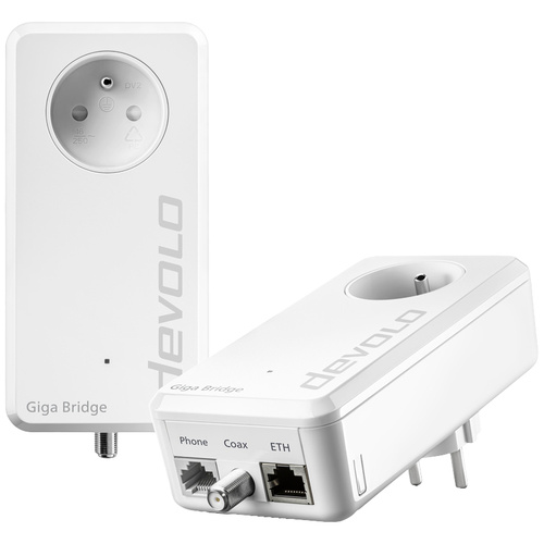 Devolo Giga Bridge Phoneline Netzwerkadapter 8856 FR IP-Bridge, Glasfaser 1000 MBit/s