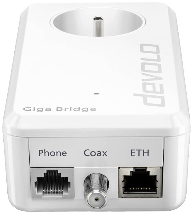 Devolo Giga Bridge Phoneline Netzwerkadapter 8856 FR IP-Bridge, Glasfaser 1000MBit/s