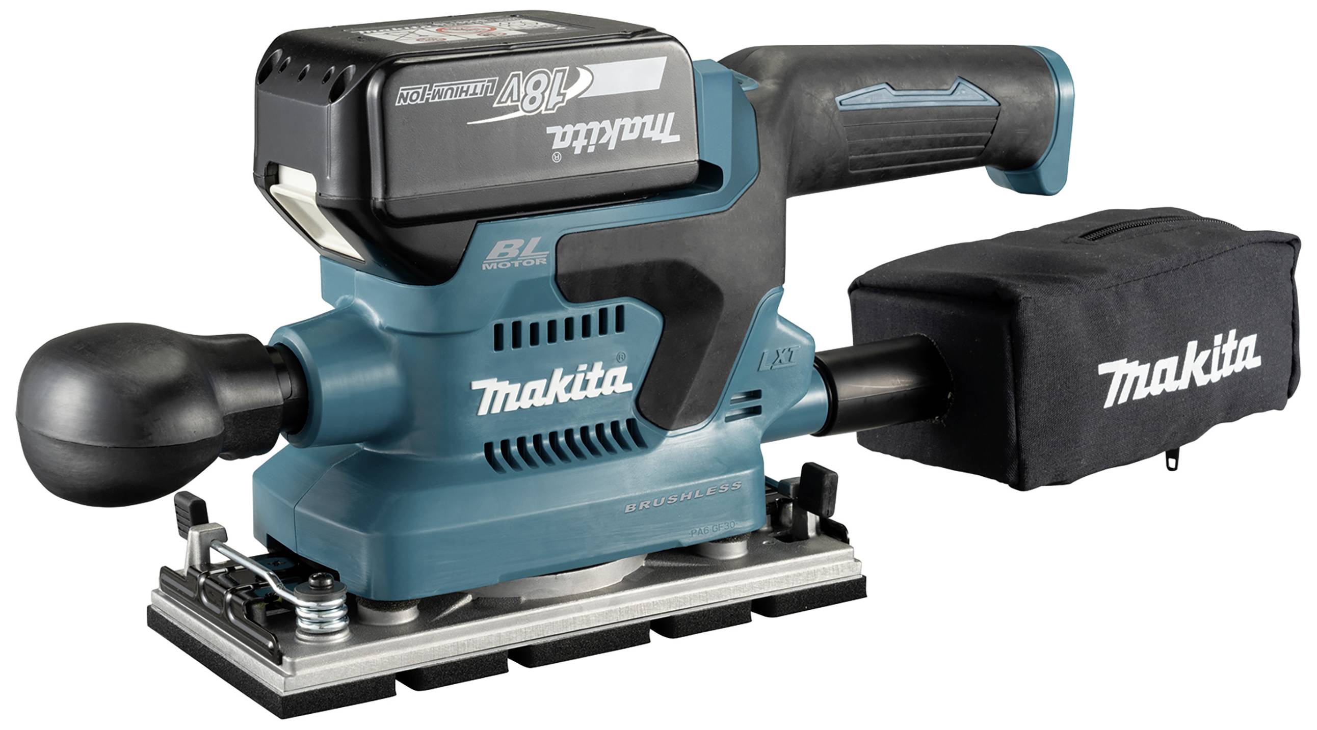 Makita DBO382Z Akku-Schwingschleifer ohne Akku, ohne Ladegerät 18V Anzahl mitgelieferte Akkus 0