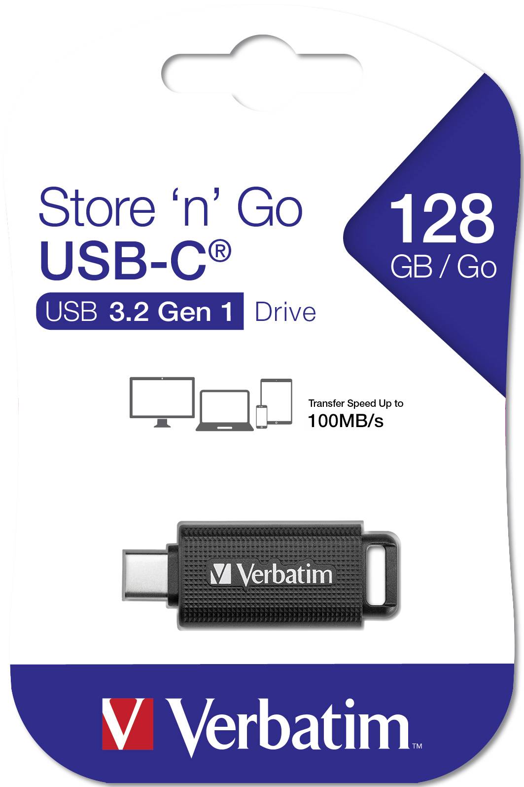 Verbatim Store 'n' Go USB-C® USB-Stick 128 GB Schwarz 49459 USB-C® (USB 3.2 Gen 1)