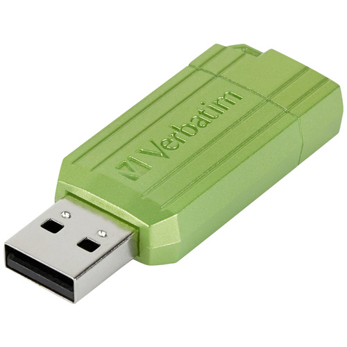 Verbatim USB DRIVE 2.0 PINSTRIPE USB-Stick 128 GB Eucalyptus, Grün 49462 USB 2.0